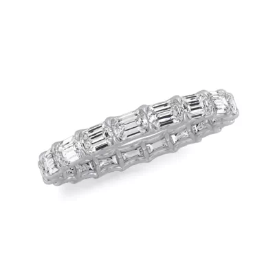 East-West Emerald-Cut Lab Diamond U-Prong Eternity Ring (2.00ct. tw.)