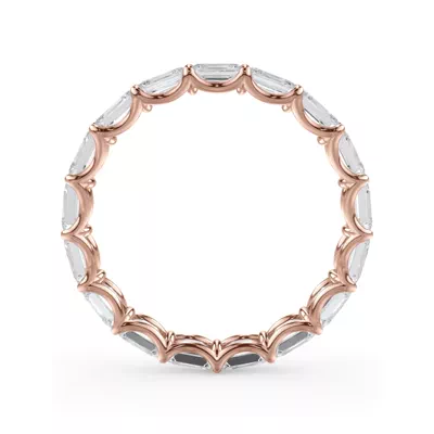 East-West Emerald-Cut Lab Diamond U-Prong Eternity Ring (3.00ct. tw.)