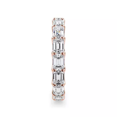 East-West Emerald-Cut Lab Diamond U-Prong Eternity Ring (3.00ct. tw.)