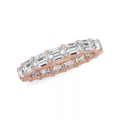 East-West Emerald-Cut Lab Diamond U-Prong Eternity Ring (3.00ct. tw.)