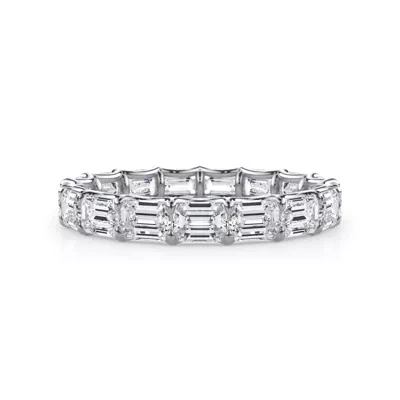 East-West Emerald-Cut Lab Diamond U-Prong Eternity Ring (3.00ct. tw.)