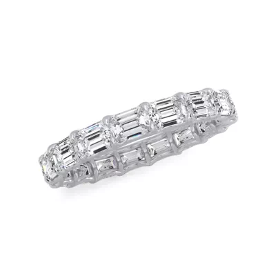 East-West Emerald-Cut Lab Diamond U-Prong Eternity Ring (3.00ct. tw.)