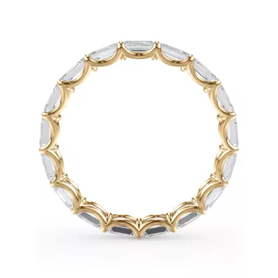 East-West Emerald-Cut Lab Diamond U-Prong Eternity Ring (3.00ct. tw.)