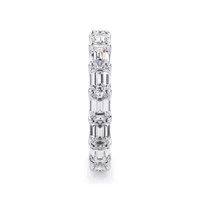 East-West Emerald-Cut Lab Diamond U-Prong Eternity Ring (3.00ct. tw.)