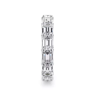 East-West Emerald-Cut Lab Diamond U-Prong Eternity Ring (3.50ct. tw.)