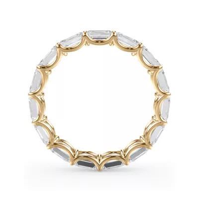 East-West Emerald-Cut Lab Diamond U-Prong Eternity Ring (3.50ct. tw.)