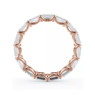 East-West Emerald-Cut Diamond U-Prong Eternity Ring (3.50ct. tw.)