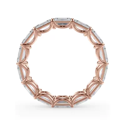 East-West Emerald-Cut Lab Diamond U-Prong Eternity Ring (4.00ct. tw.)