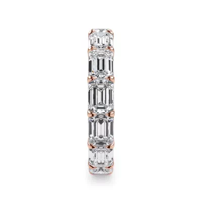 East-West Emerald-Cut Lab Diamond U-Prong Eternity Ring (4.00ct. tw.)