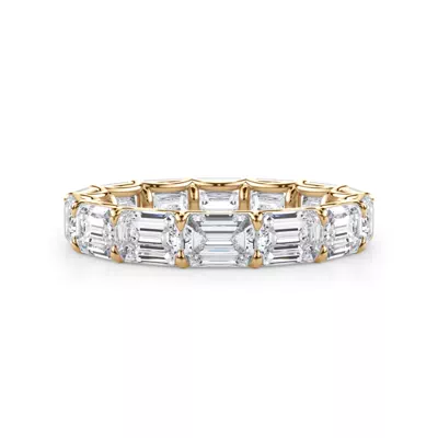 East-West Emerald-Cut Lab Diamond U-Prong Eternity Ring (4.00ct. tw.)