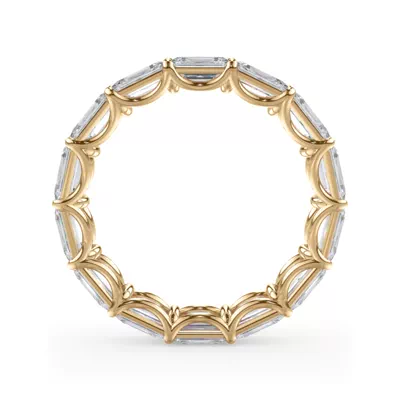 East-West Emerald-Cut Lab Diamond U-Prong Eternity Ring (4.00ct. tw.)