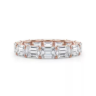 East-West Emerald-Cut Diamond U-Prong Eternity Ring (4.00ct. tw.)