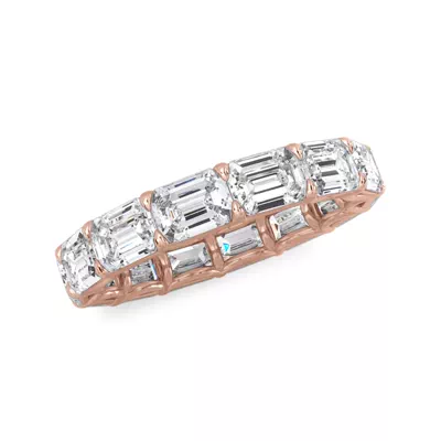 East-West Emerald-Cut Diamond U-Prong Eternity Ring (4.00ct. tw.)