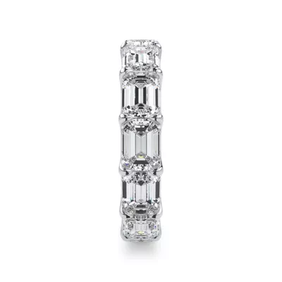 East-West Emerald-Cut Lab Diamond U-Prong Eternity Ring (5.00ct. tw.)