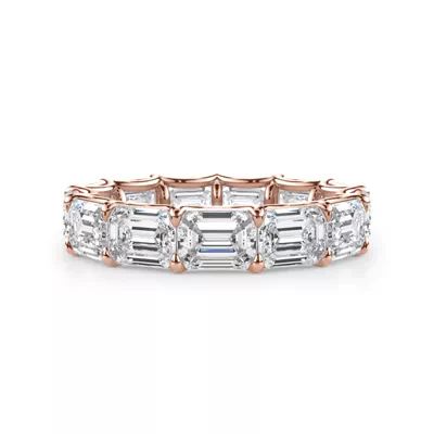 East-West Emerald-Cut Diamond U-Prong Eternity Ring (5.00ct. tw.)