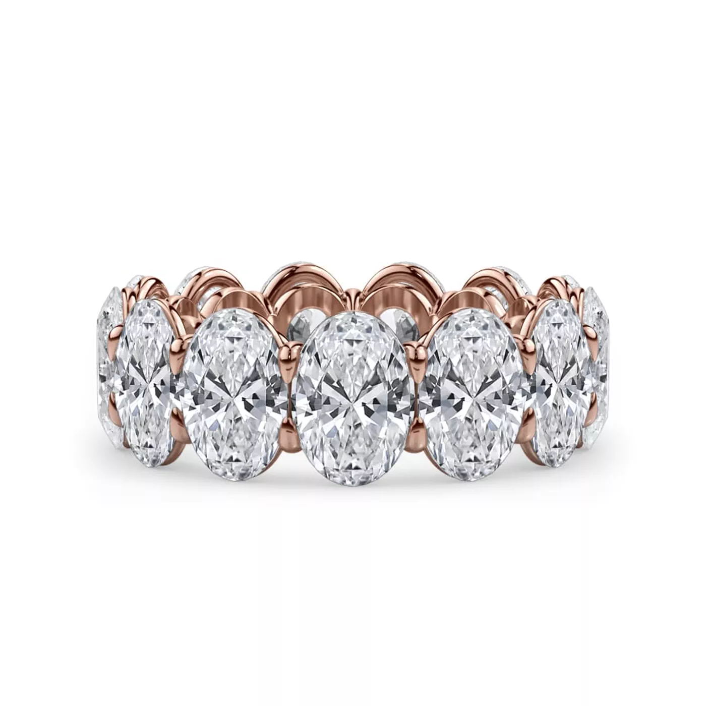 Oval Cut Lab Diamond Eternity Ring (9.5 ct. tw.)