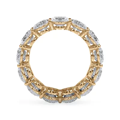 Oval Cut Lab Diamond Eternity Ring (9.5 ct. tw.)