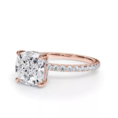 Bellora Pavé Hidden Halo Lab Engagement Ring