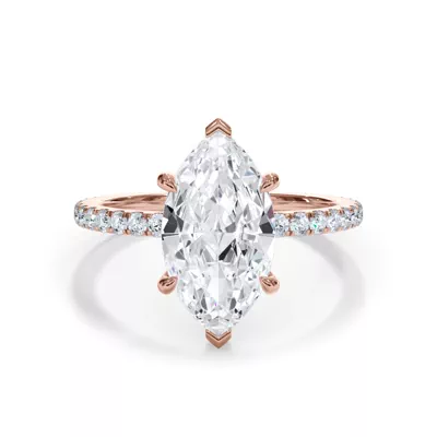 Bellora Pavé Hidden Halo Lab Engagement Ring