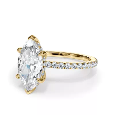 Bellora Pavé Hidden Halo Lab Engagement Ring