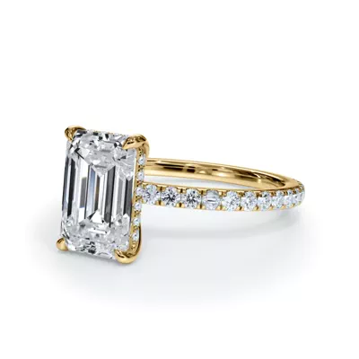 Bellora Pavé Hidden Halo Lab Engagement Ring