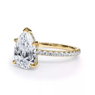 Bellora Pavé Hidden Halo Lab Engagement Ring