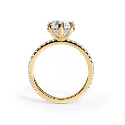 Bellora Pavé Hidden Halo Lab Engagement Ring
