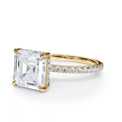 Bellora Pavé Hidden Halo Lab Engagement Ring