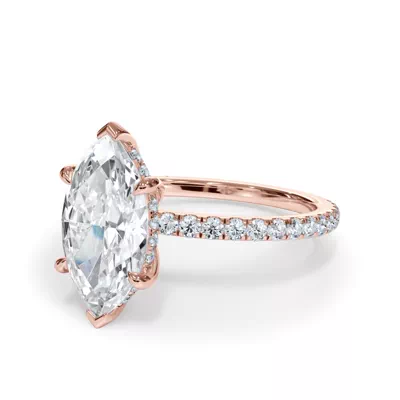 Bellora Pavé Hidden Halo Lab Engagement Ring