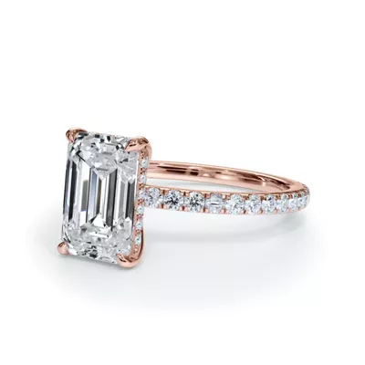 Bellora Pavé Hidden Halo Lab Engagement Ring