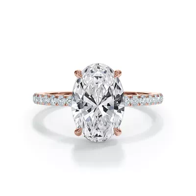 Bellora Pavé Hidden Halo Lab Engagement Ring