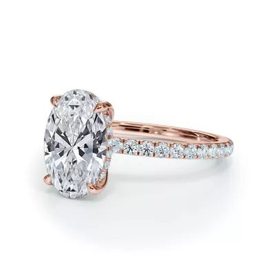 Bellora Pavé Hidden Halo Lab Engagement Ring