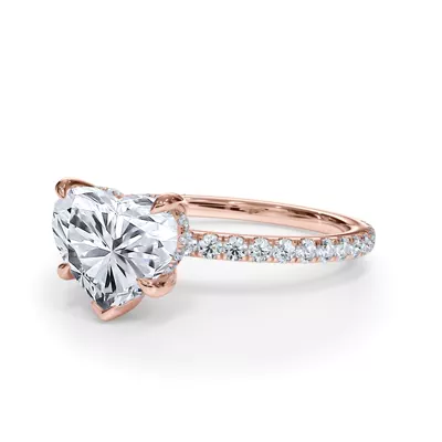 Bellora Pavé Hidden Halo Lab Engagement Ring