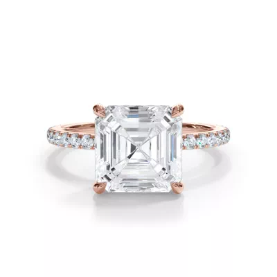 Bellora Pavé Hidden Halo Lab Engagement Ring