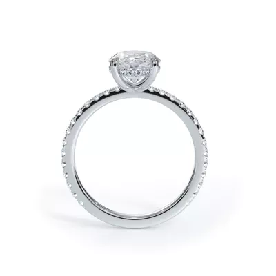 Bellora Pavé Hidden Halo Lab Engagement Ring
