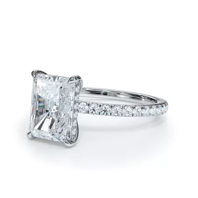 Bellora Pavé Hidden Halo Lab Engagement Ring