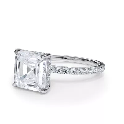 Bellora Pavé Hidden Halo Lab Engagement Ring