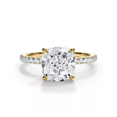 Bellora Pavé Hidden Halo Lab Engagement Ring