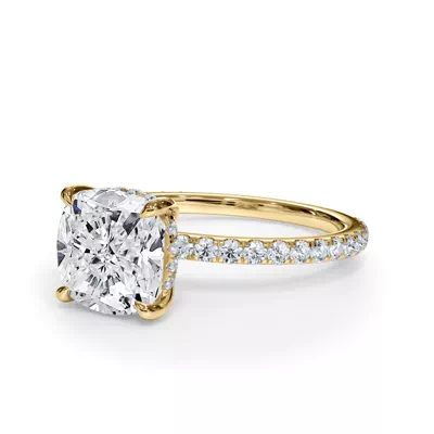 Bellora Pavé Hidden Halo Lab Engagement Ring