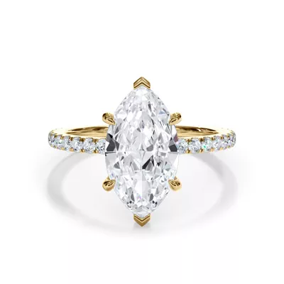 Bellora Pavé Hidden Halo Lab Engagement Ring