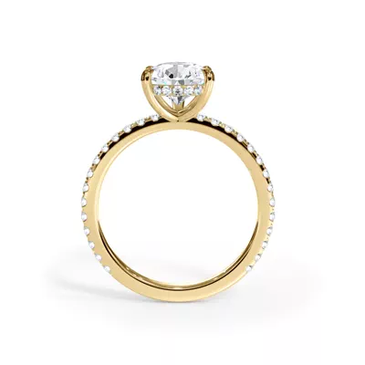 Bellora Pavé Hidden Halo Lab Engagement Ring