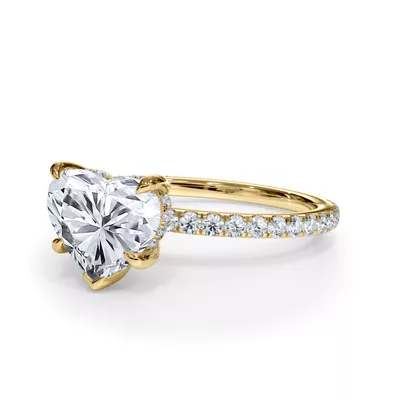 Bellora Pavé Hidden Halo Lab Engagement Ring