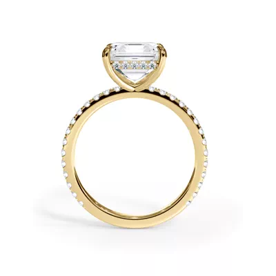 Bellora Pavé Hidden Halo Lab Engagement Ring