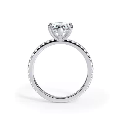 Bellora Pavé Hidden Halo Lab Engagement Ring