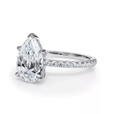Bellora Pavé Hidden Halo Lab Engagement Ring