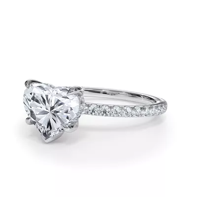 Bellora Pavé Hidden Halo Lab Engagement Ring