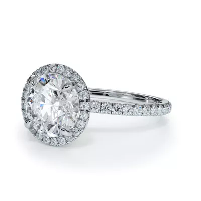 Bellora Pavé Halo Lab Engagement Ring
