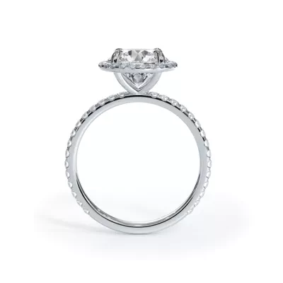 Bellora Pavé Halo Lab Engagement Ring