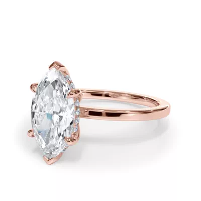 Bellora Hidden Halo Lab Engagement Ring