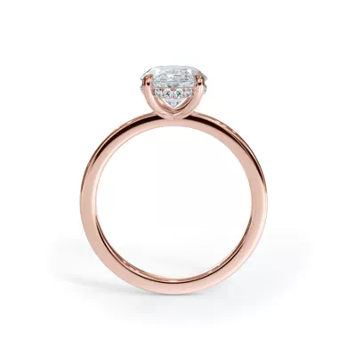 Bellora Hidden Halo Lab Engagement Ring